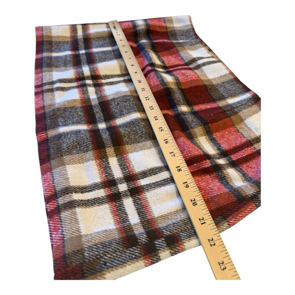 Plaid Wool Mini Skirt XL Tartan Check A-Line Skirt Fully Lined - Picture 7 of 15